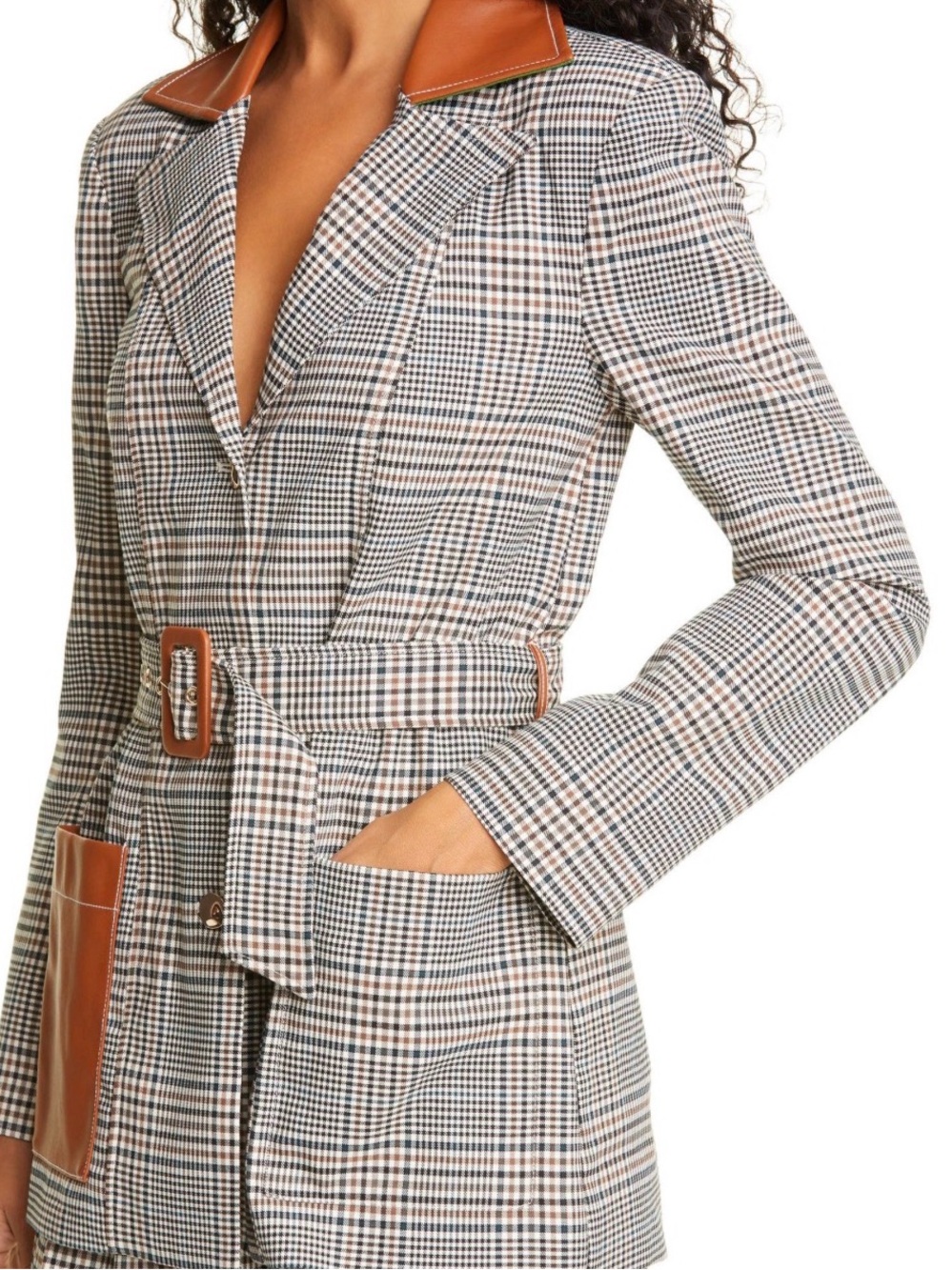 Staud Paprika jacket Glen plaid
